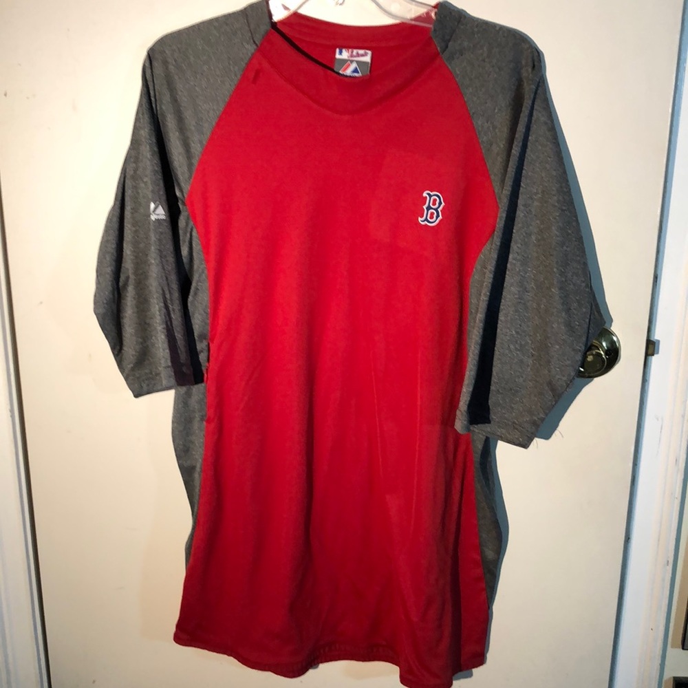 Boston Red Sox MLB Majestic Therma Base 3/4 Sleeve Authentic Tech Pocket Men’s M